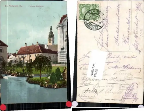 87568,St Pölten Partie am Stadtteich 1910 pub Mehner Maas