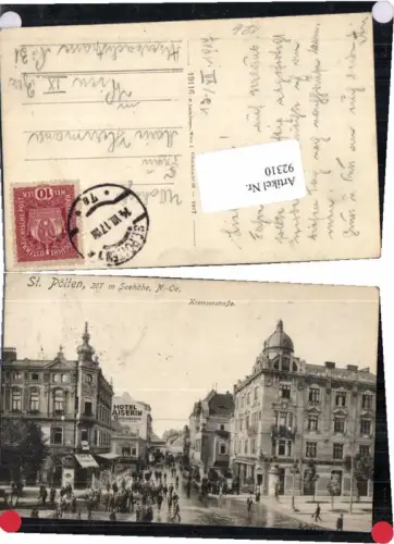 92310,St Pölten Kremserstrasse Cafe Bahnhof Leute 1917