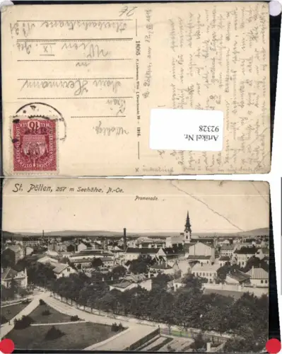 92328,St Pölten Promenade Partie 1916