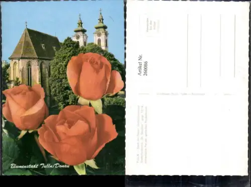 260086,Tulln an d. Donau Stadtpfarrkirche Kirche St. Stephan Fotomontage Rote Rosen