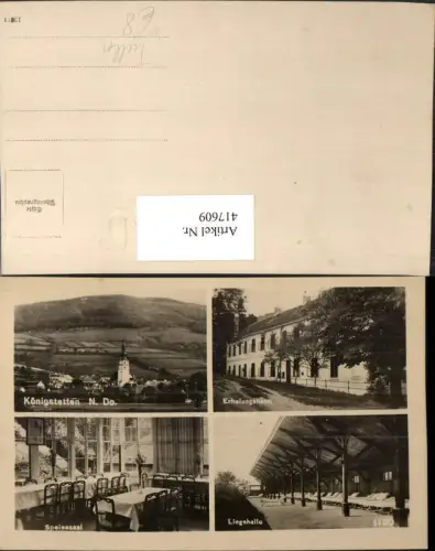 417609,Königstetten b. Tulln Totale Erholungsheim Speisesaal Mehrbildkarte