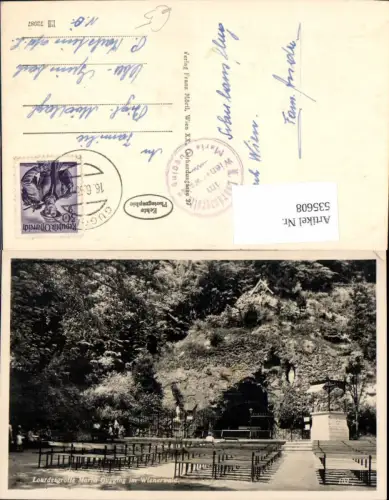 535608,Foto-AK Lourdesgrotte Maria Gugging im Wienerwald Klosterneuburg