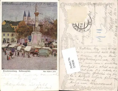 536036,Künstler AK Max Kahrer Klosterneuburg pub B.K.W.I 289euro7