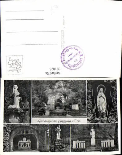 591025,Mehrbild Ak Gugging Lourdesgrotte Maria Gugging Klosterneuburg Statue Religion
