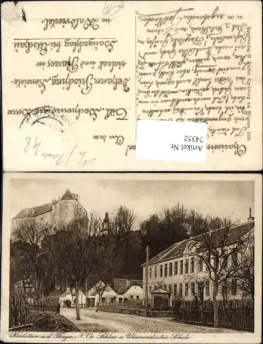 74352,Karlstein a.d. Thaya Schloss Uhrenindustrie Schule Detailansicht bei Hohenwarth Eggersdorf