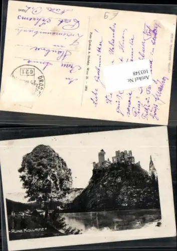 103348,FotoAK Ruine Kollmitz b. Ludweis Aigen 1931