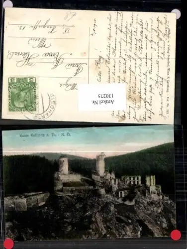 130275,Ruine Kollmitz a.d. Thaya Kollmitzgraben bei Raabs a.d. Thaya