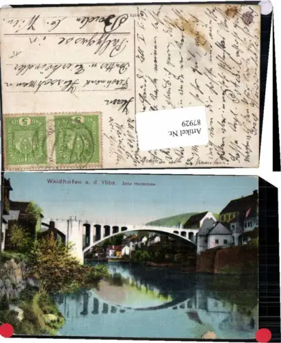 87929,Waidhofen a.d. Ybbs Partie b. Brücke zell