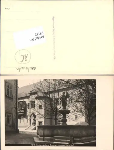 98112,FotoAK Klosterneuburg b. Wien Brunnen Kuchelhof