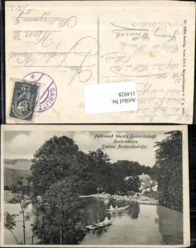 114928,Hochramalpe Ferdinands Wechs Gasthaus b. Purkersdorf 1919 Gablitz Wienerwald