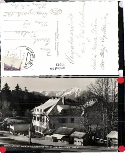 77943,Gasthaus Moser in Gutenstein Mariahilfberg Ledermann 47103