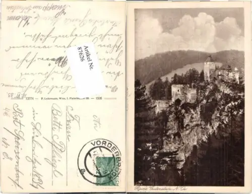 87626,Ruine Gutenstein 1926