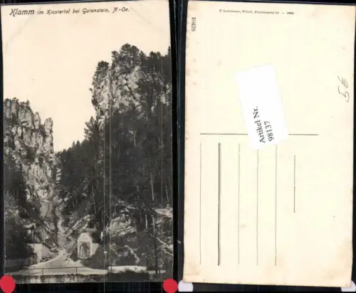 98137,Klamm im Klostertal b. Gutenstein 1908