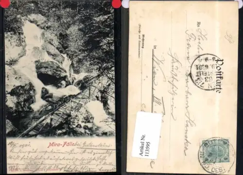 113595,Mirafälle Mira Fälle bei Pernitz Brücke 1900