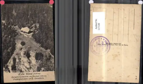117149,Hohe Wand Herrgottschnitzerhütte am Wandeck Flugaufnahme
