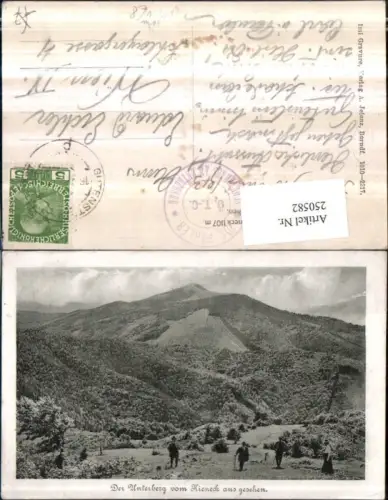 250582,Der Unterberg v. Kieneck aus gesehen b. Muggendorf Pernitz pub A. Jelenz Berndorf