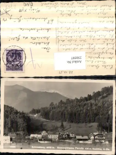 250597,Pernitz Teilansicht m. Schneeberg