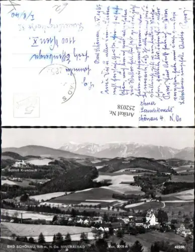 252038,Bad Schönau Totale geg. Rax m. Schloss Krumbach