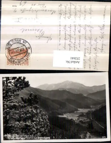 252641,Gutenstein Blick in das Klostertal m. Schneeberg