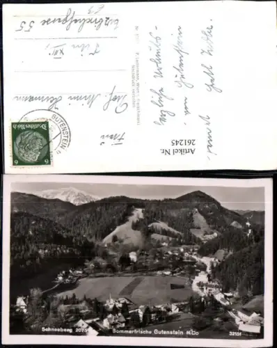 261245,Gutenstein Totale m. Schneeberg