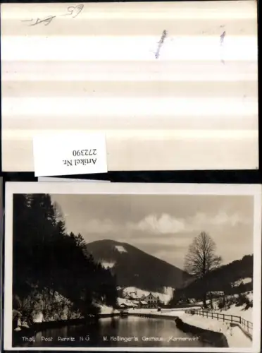 272390,Thal b. Pernitz M. Hollingers Gasthaus Karnerwirt Winterbild