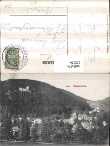 278226,Gutenstein Totale m. Burg Burgruine Ruine
