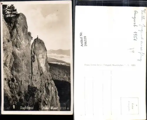 296359,Hohe Wand Teufelsgrat Felswand Felsen