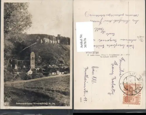 367676,Kirchschlag in d. Buckligen Welt Teilansicht m. Burgruine