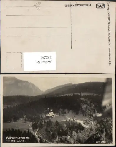 372243,Hohe Wand b. Stollhof Fliegeraufnahme