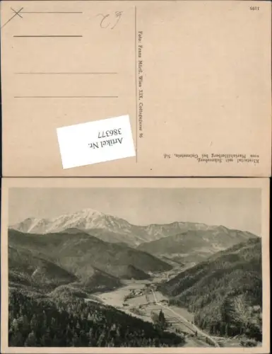 386377,Klostertal m. Schneeberg vom Mariahilfberg in Gutenstein Bergkulisse