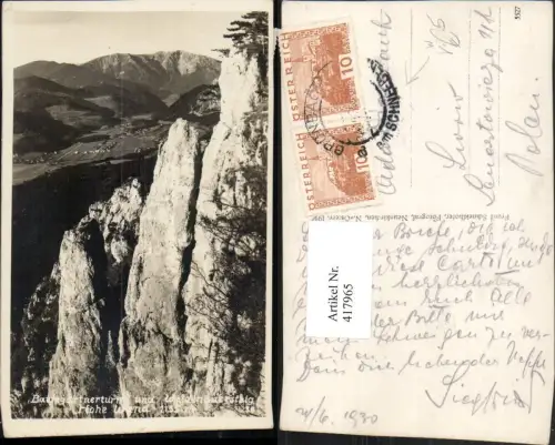 417965,Hohe Wand b. Stollhof Baumgartnerturm u. Wildenauersteig pub Foto Franz Schneidhofer