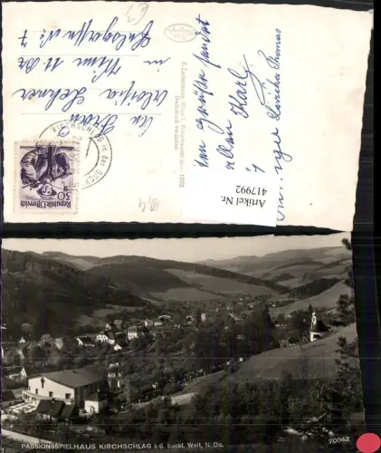 417992,Kirchschlag in d. Buckligen Welt Totale m. Passionsspielhaus