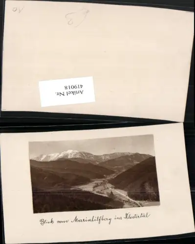 419018,Blick vom Mariahilfberg ins Klostertal b. Gutenstein Bergkulisse