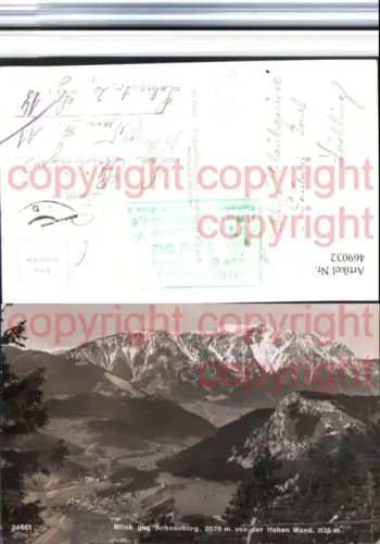469032,Blick geg. Schneeberg von d. Hohen Wand b. Stollhof Bergkulisse