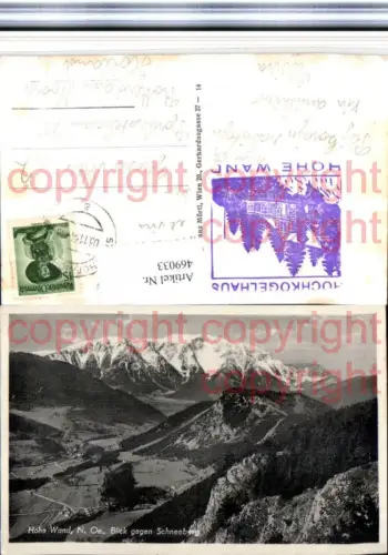 469033,Hohe Wand b. Stollhof Blick geg. Schneeberg Bergkulisse