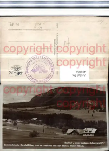 469034,Dreistätten Dreistetten Gasthof zum lustigen Scherrerwirt m. Hoher Wand