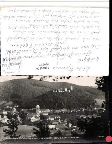 499897,Kirchschlag in d. Buckligen Welt Totale m. Burgruine