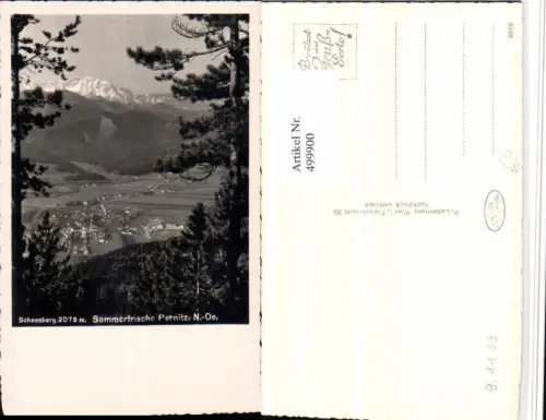 499900,Pernitz Totale m. Schneeberg Bergkulisse