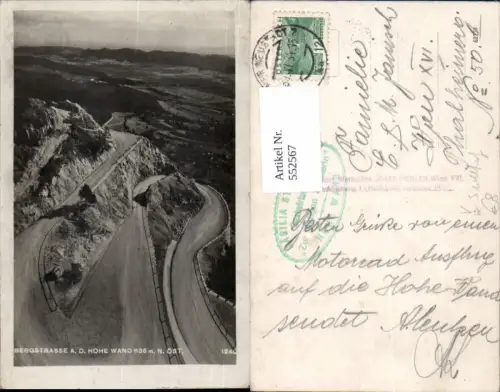 552567,Bergstrasse Hohe Wand bei Stollhof