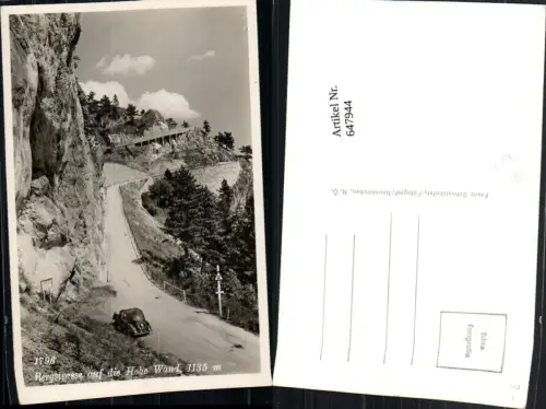647944,Bergstrasse a.d. Hohe Wand Oldtimer Auto VW Käfer Stollhof Winzendorf
