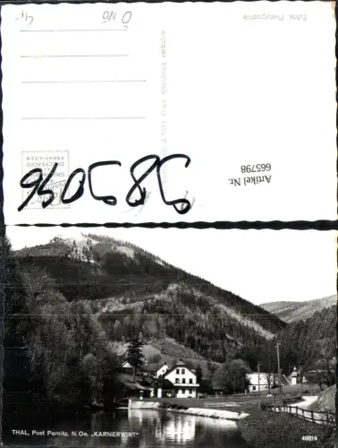 665798,Foto Ak Thal Post Pernitz Muggendorf Karnerwirt