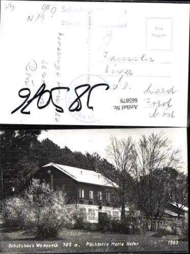 665879,Foto Ak Feichtenbach Pernitz Schutzhaus Waxeneck Waxeneckhaus