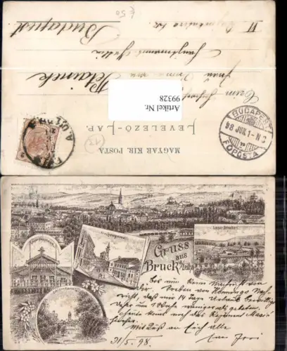 99328,Vorläufer Gruss aus Bruck a.d. Leitha Harrach 1895