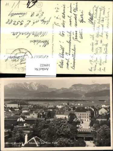 169422,Wiener Neustadt m. Schneeberg u. Hohe Wand 1941