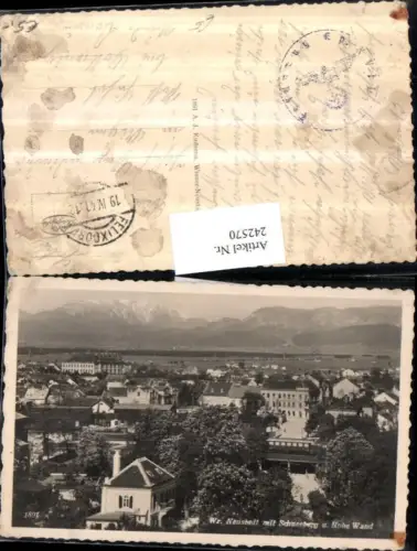 242570,Wiener Neustadt Totale m. Schneeberg u. Hohe Wand