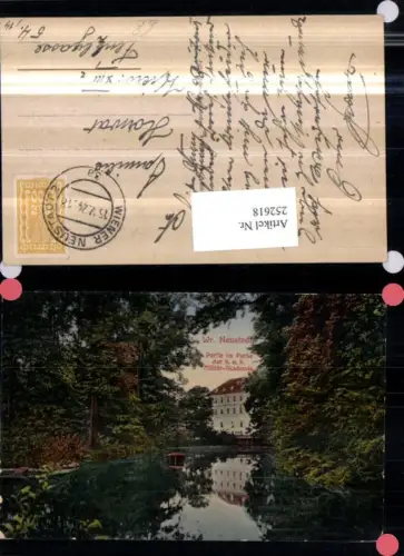 252618,Wiener Neustadt Partie im Park der k. u. k. Militär-Akademie
