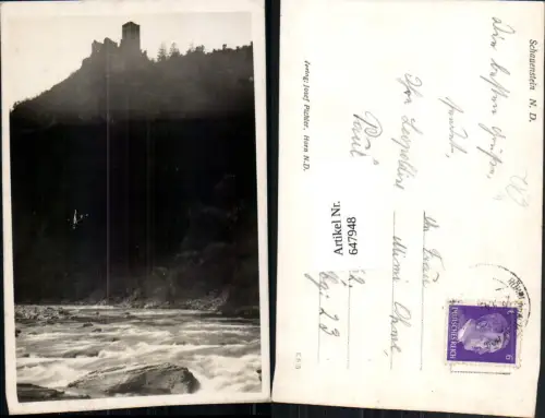 647948,Foto-AK Schauenstein bei Pölla Neupölla Zwettl Burg Ruine