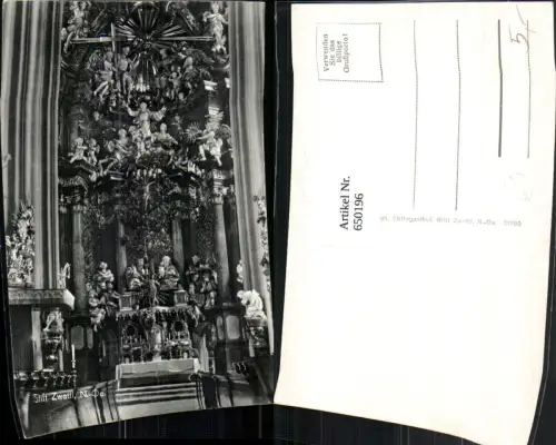 650196,Foto Ak Stift Zwettl Altar
