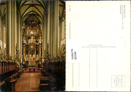 663346,Stift Zwettl Stiftskirche Innenansicht