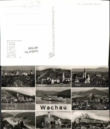 447566,Wachau Dampfer Dürnstein Krems Spitz Melk Aggstein Mehrbildkarte